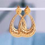 Statement oorbel met druppelvorm - goud - Selva & Co