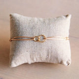 Infinity satin bracelet - champagne - Selva & Co