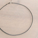 Flat “Snake” chain 3mm - silver color - Selva & Co