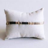 Tilabead bracelet - mocha/gold-plated - Selva & Co