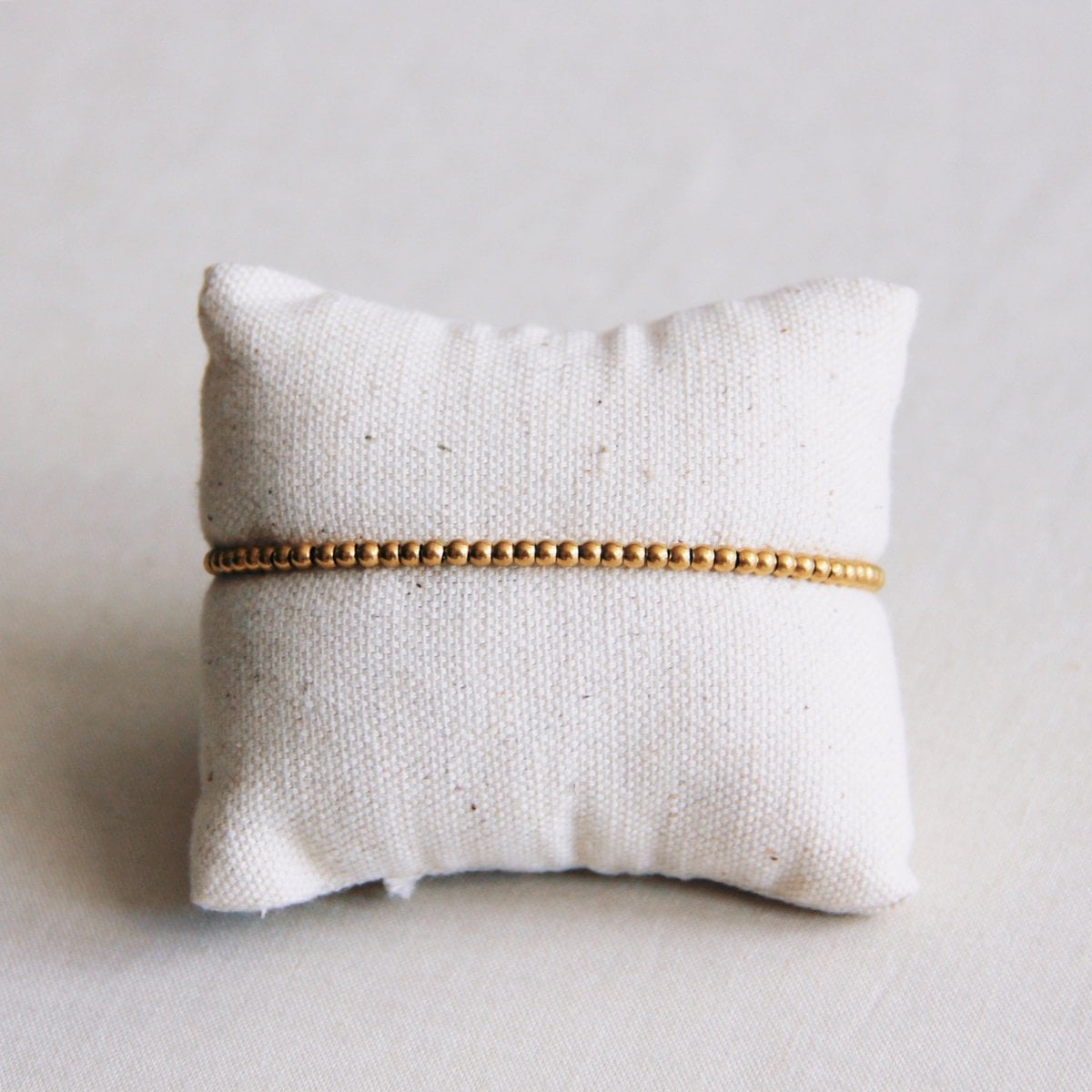 SA830: Steel beaded bracelet "Small" - gold - Selva & Co