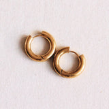 EA516: Stainless steel wide creole 16mm - gold - Selva & Co