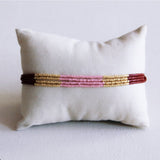 Quadruple miyuki bracelet - brown/lilac/gold-plated - Selva & Co