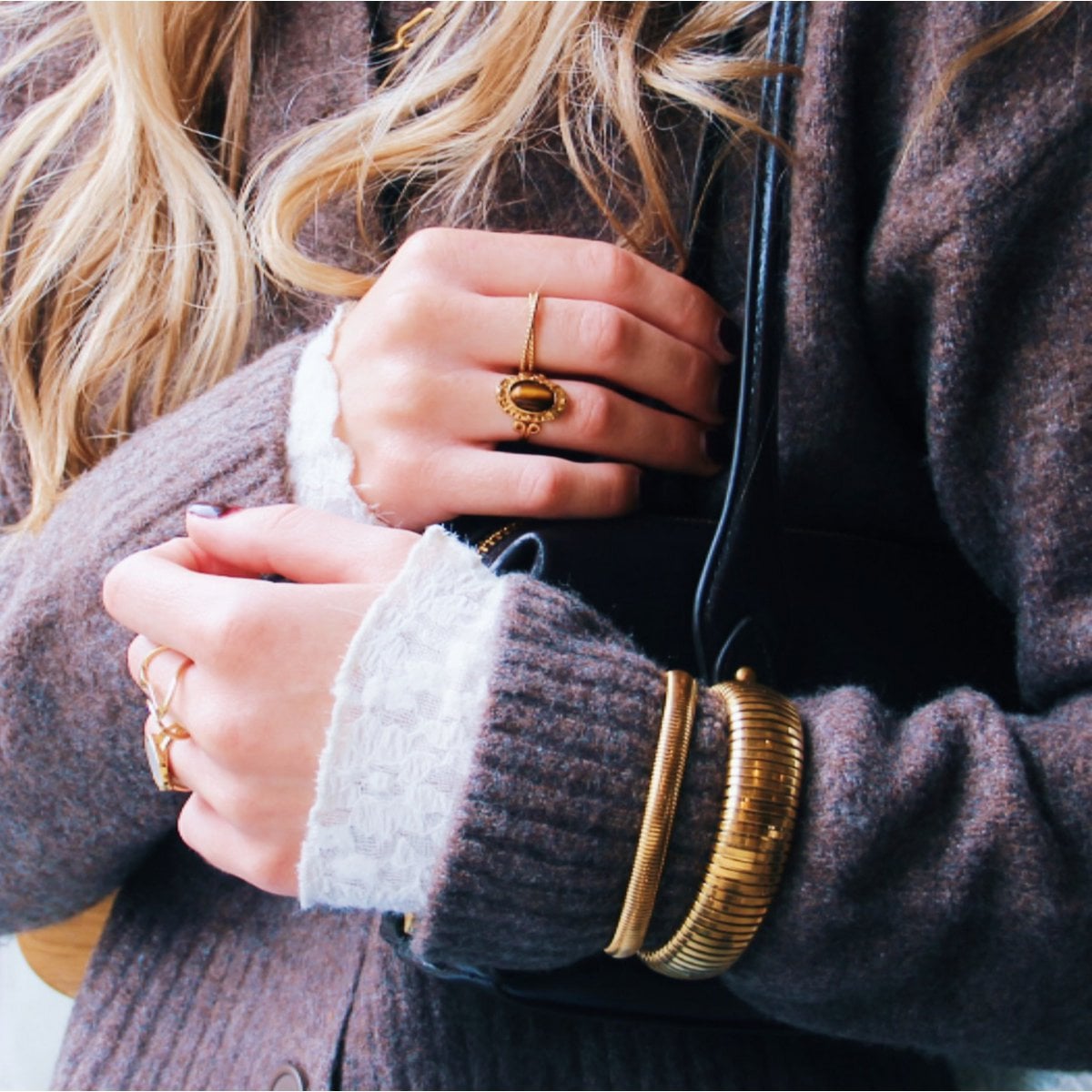 Retro bangle 'large' - Selva & Co
