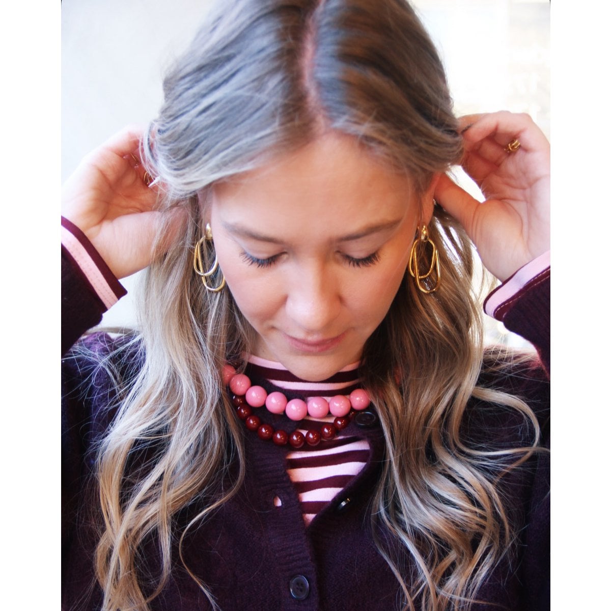 Kralenketting XXL - roze - Selva & Co