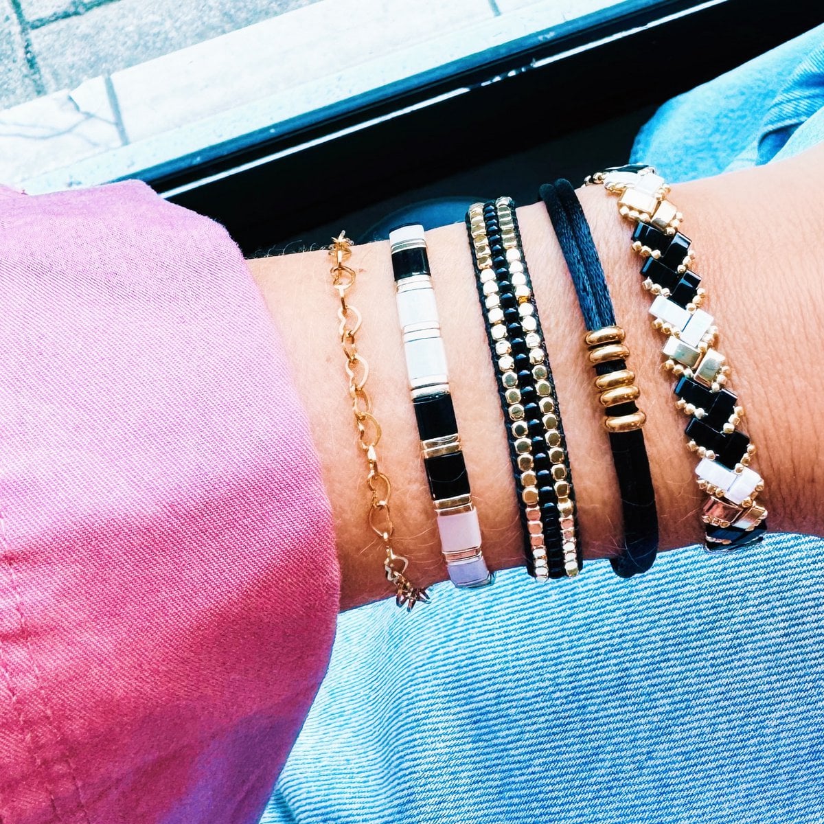 Fine heart chain bracelet - Selva & Co