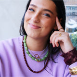 Kralenketting 'nugget' groot - groen - Selva & Co