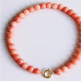 Natuurlijke stenen kralenketting XL - oranje - Selva & Co