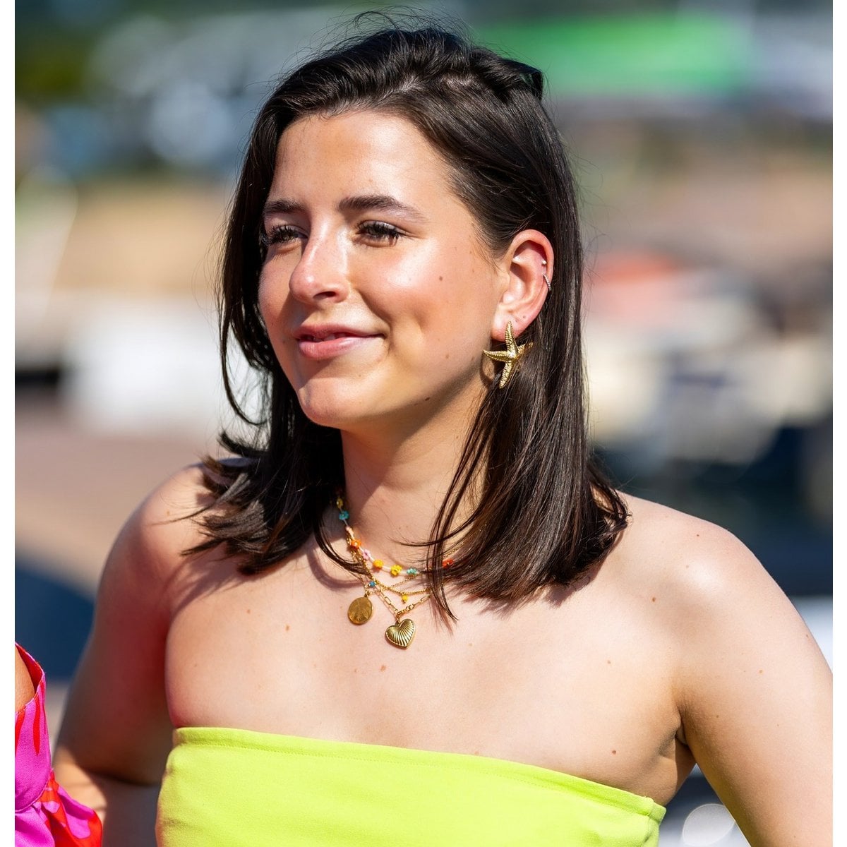 RVS D-ketting met open hartsluiting - goud - Selva & Co