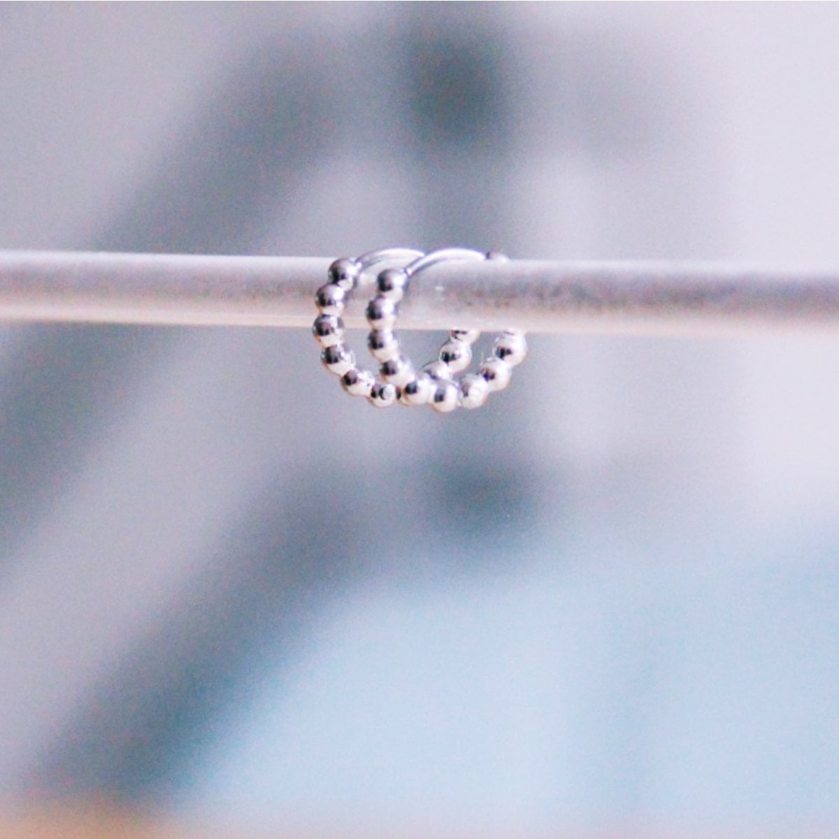 Balletjesoorbellen van roestvrij staal 10 mm - zilver - Selva & Co