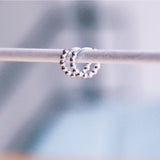 Balletjesoorbellen van roestvrij staal 10 mm - zilver - Selva & Co