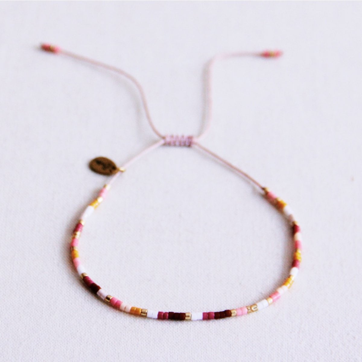 Miyuki bracelet mix - pink/orange/nude/cognac - Selva & Co