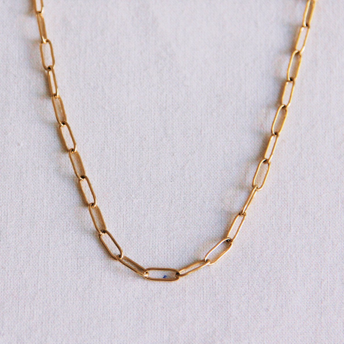 Stainless Steel D-chain necklace - gold - Selva & Co