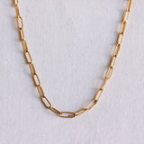 Stainless Steel D-chain necklace - gold - Selva & Co