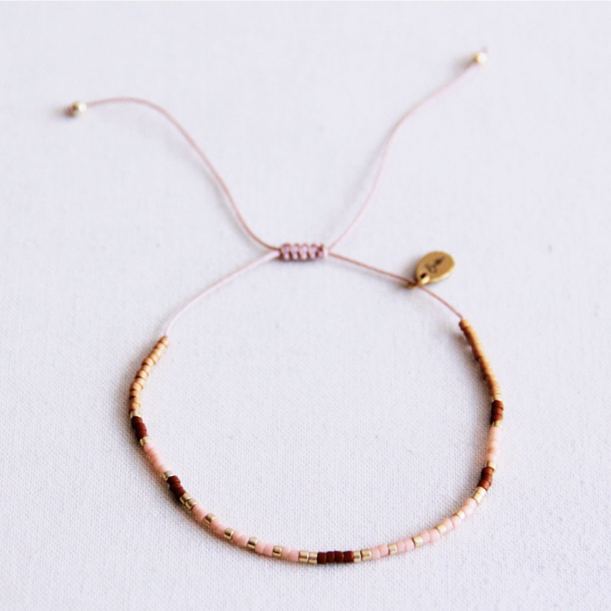 Miyuki bracelet - nude/brown/cognac - Selva & Co