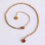 Fine necklace with mini LOVE heart - red/gold - Selva & Co
