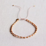 Edelstenen miyuki-armband – perzik - Selva & Co
