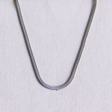 Flat “Snake” chain 3mm - silver color - Selva & Co