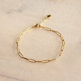 SA808 - Steel D-chain bracelet - gold - Selva & Co