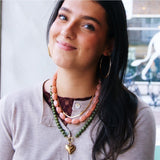 XL Kralenketting 'nugget' groot - perzik - Selva & Co