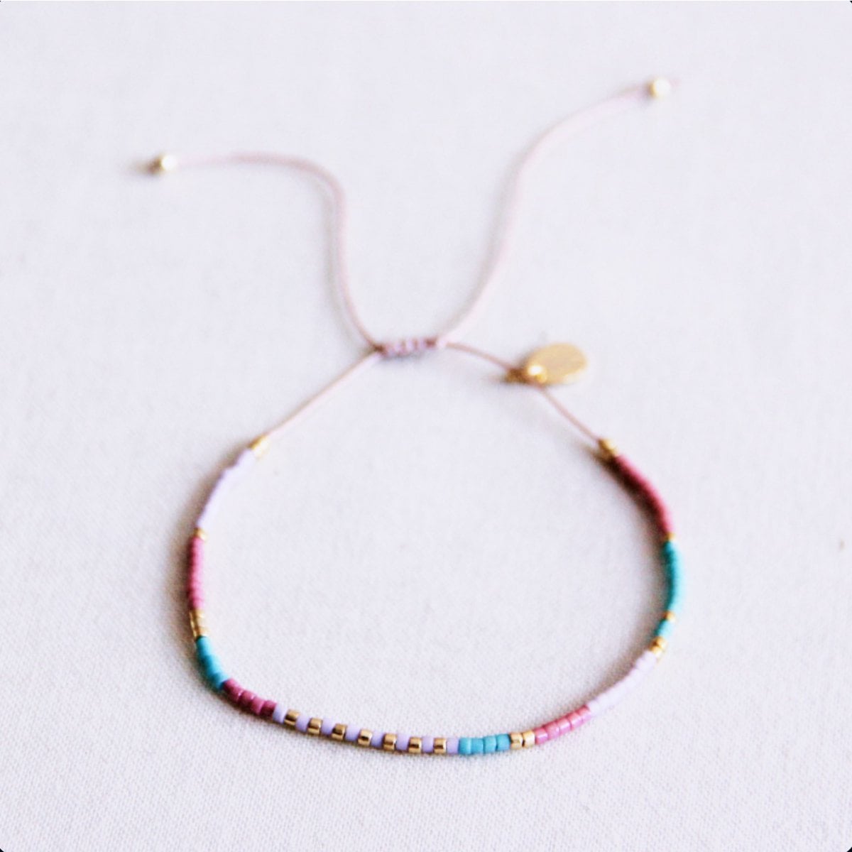 Miyuki bracelet - lilac/purple/old green - Selva & Co