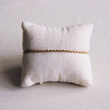 SA840: Steel "twisted" bracelet small – gold - Selva & Co