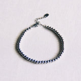 SA816 - Steel beaded bracelet - silver - Selva & Co