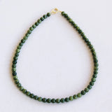 Natuurstenen kleine kralenketting - groen - Selva & Co