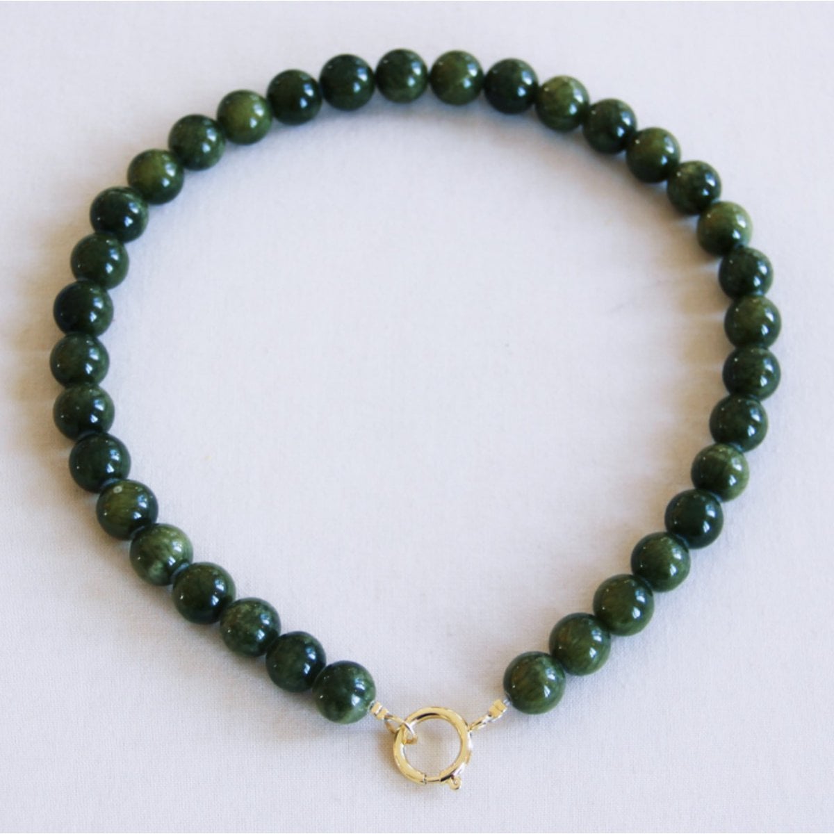 Natuurlijke stenen kralenketting XL - groen - Selva & Co