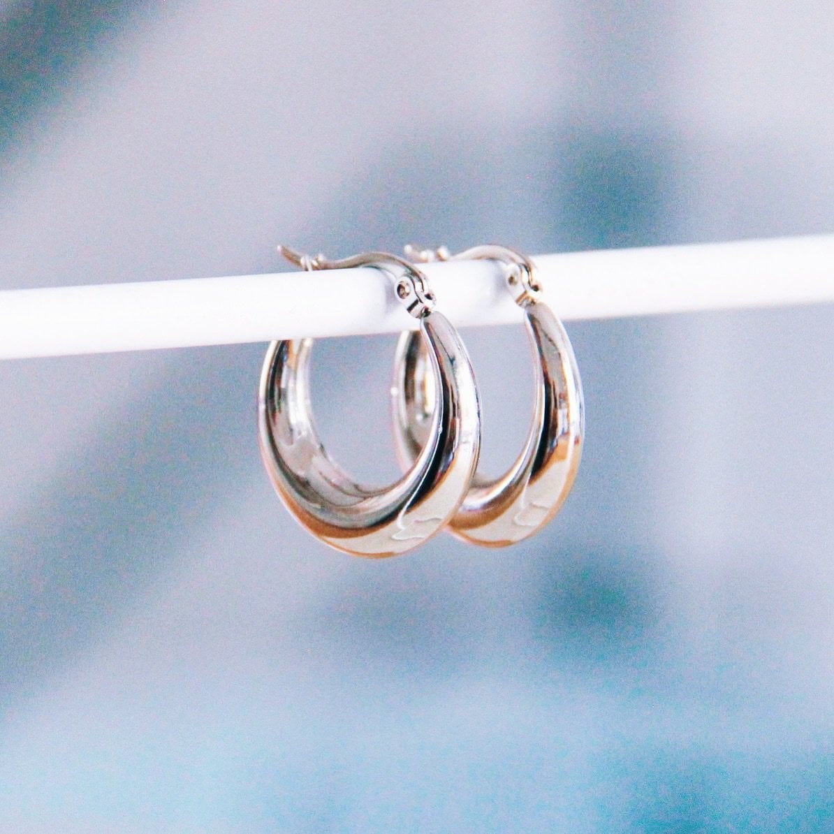 Roestvrijstalen creool 19mm – zilver - Selva & Co
