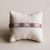 PC114: Weaving bracelet nude/cognac/goldplated - Selva & Co