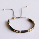 Tilabead bracelet - mocha/gold-plated - Selva & Co