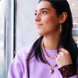 Natuurstenen kleine kralenketting - mokka - Selva & Co
