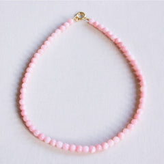 Natuurstenen kleine kralenketting - lichtroze - Selva & Co