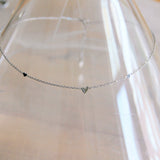 Fijne ketting van roestvrij staal met 3 mini hartjes - zilver - Selva & Co