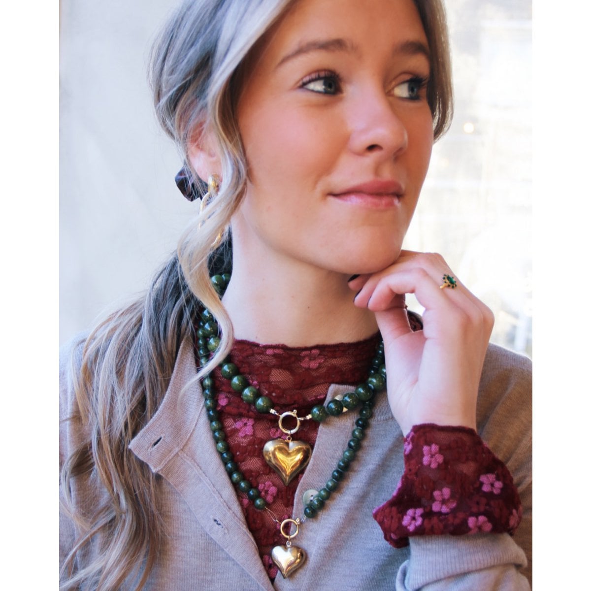 Kralenketting XXL - donkerblauw - Selva & Co