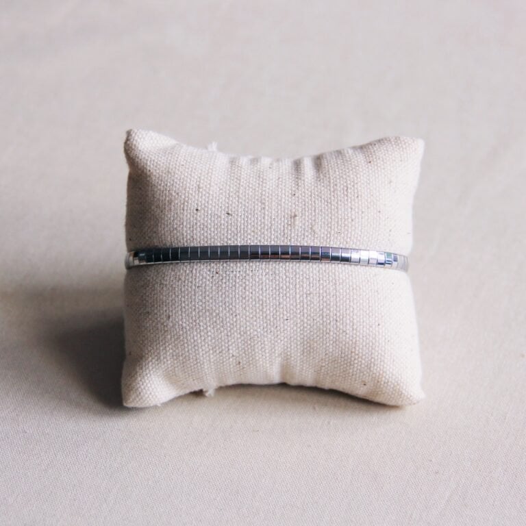 Platte slangenarmband - zilver - Selva & Co