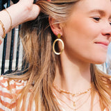 Statement earring large oval ring - gold - Selva & Co