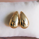 Stainless steel drop earring - shine/gold - Selva & Co