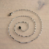 Stainless steel small twisted necklace – silver - Selva & Co