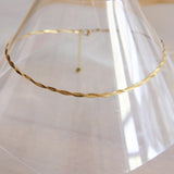 Gevlochten slangenketting – goud - Selva & Co