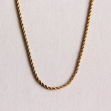 Stainless steel twisted necklace – gold - Selva & Co