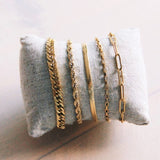 SA808 - Steel D-chain bracelet - gold - Selva & Co