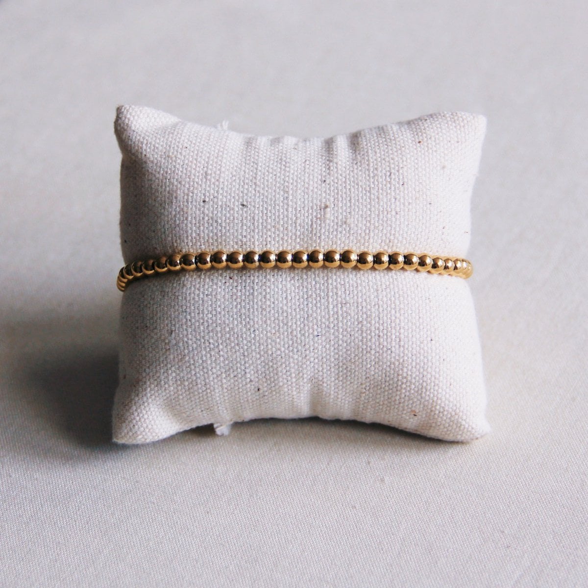 SA815 - Steel beaded bracelet - gold - Selva & Co
