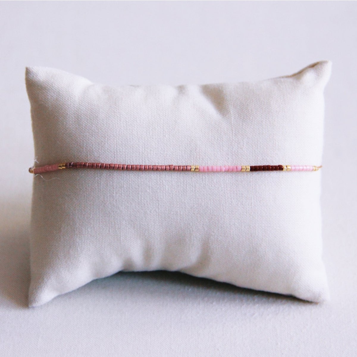 Miyuki bracelet color blocking - lilac/taupe/bordeaux - Selva & Co