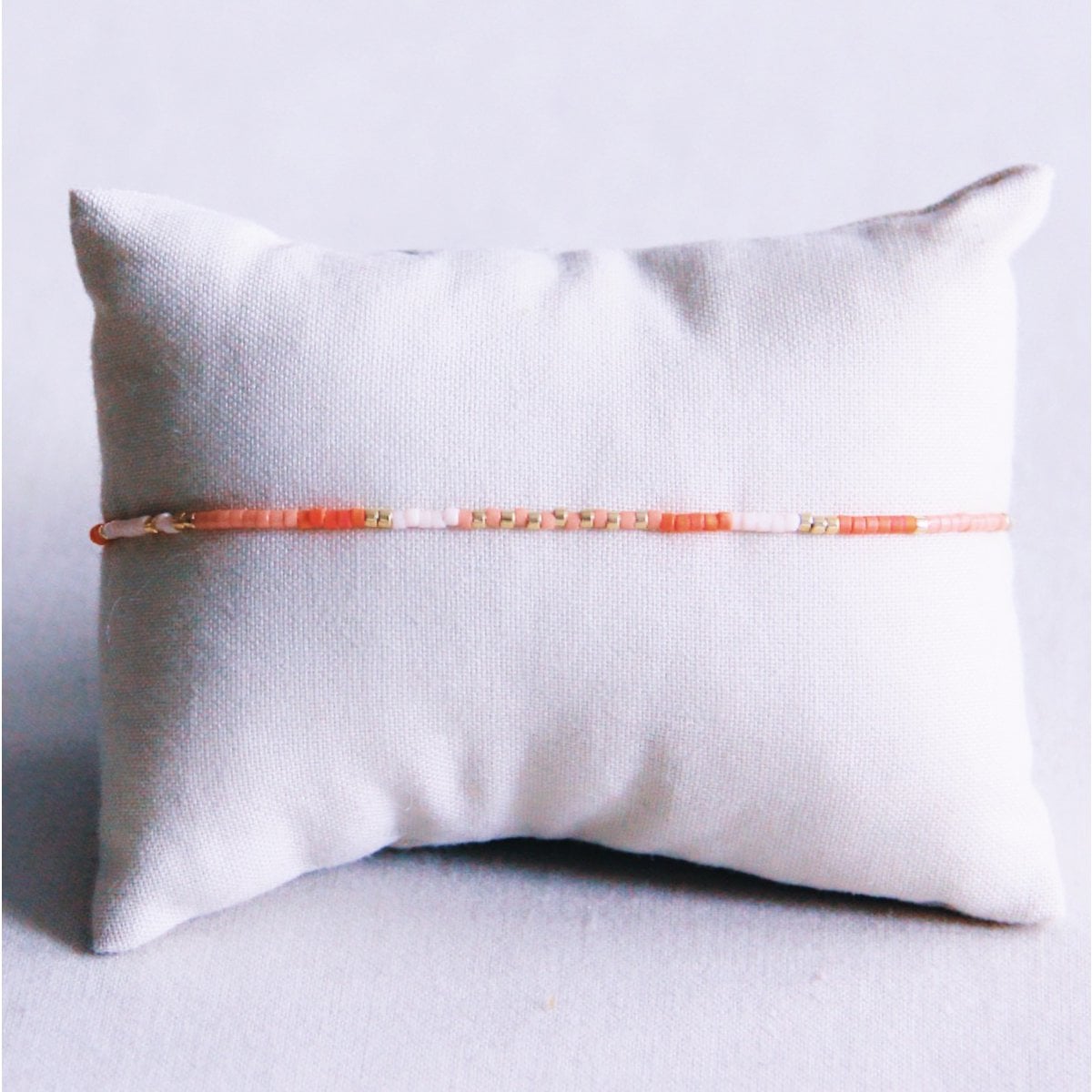 Miyuki- armband naakt/oranje/zalm - Selva & Co