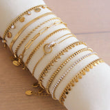 SA830: Steel beaded bracelet "Small" - gold - Selva & Co