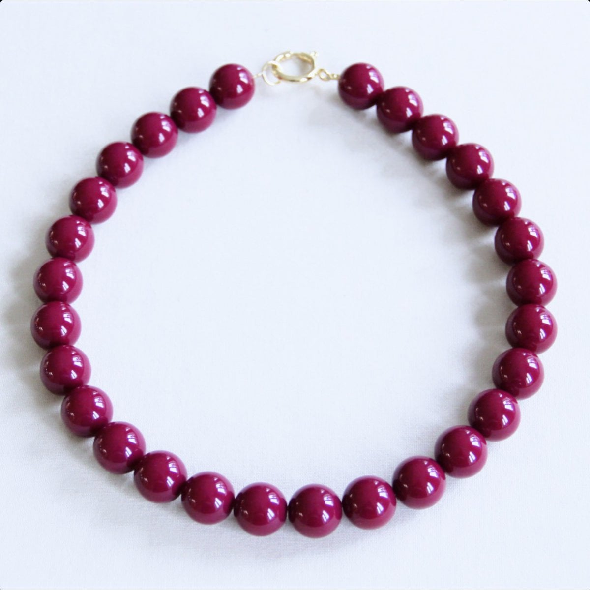 Kralenketting XXL - kers - Selva & Co