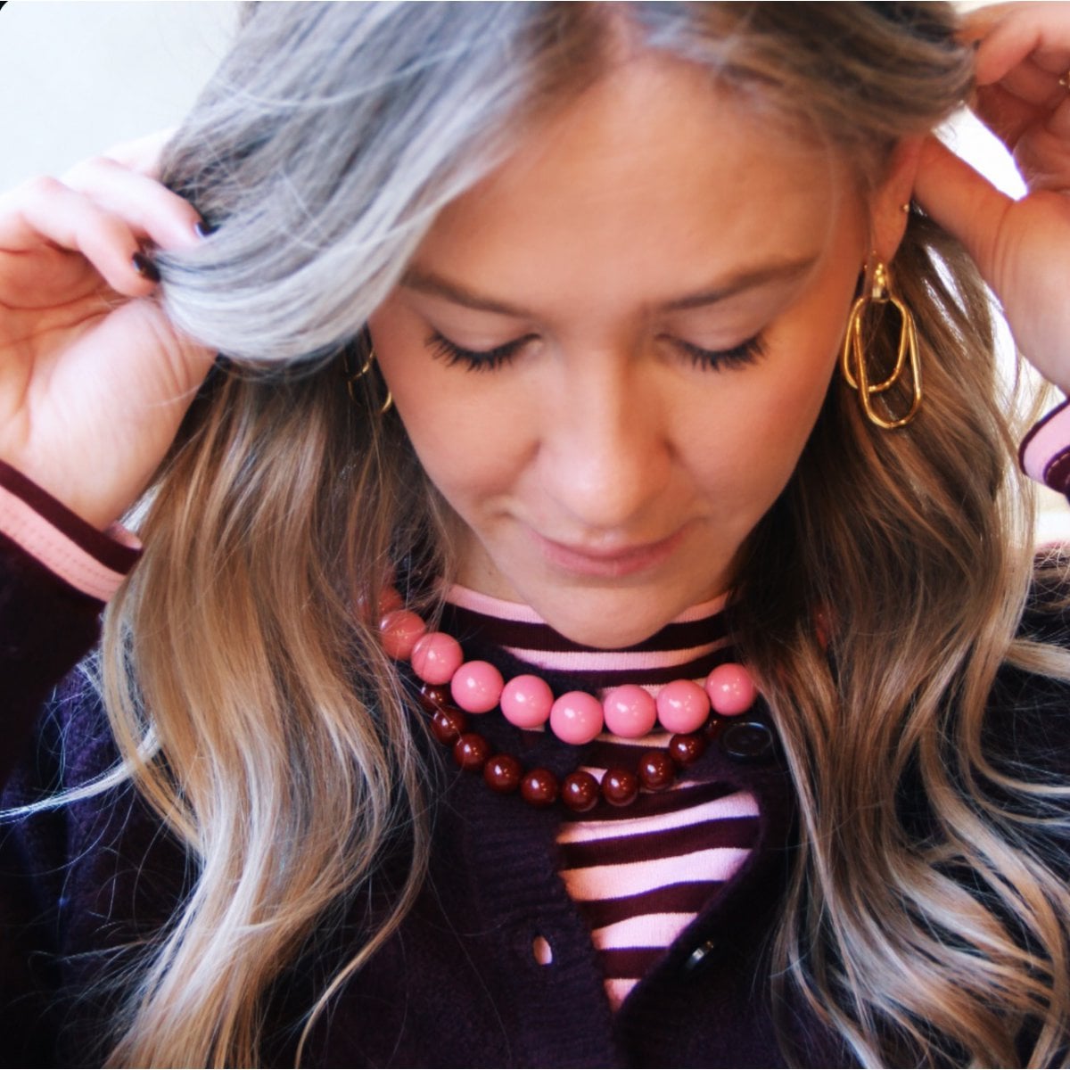 Kralenketting XXL - roze - Selva & Co