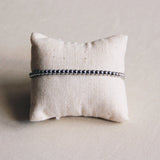 SA816 - Steel beaded bracelet - silver - Selva & Co